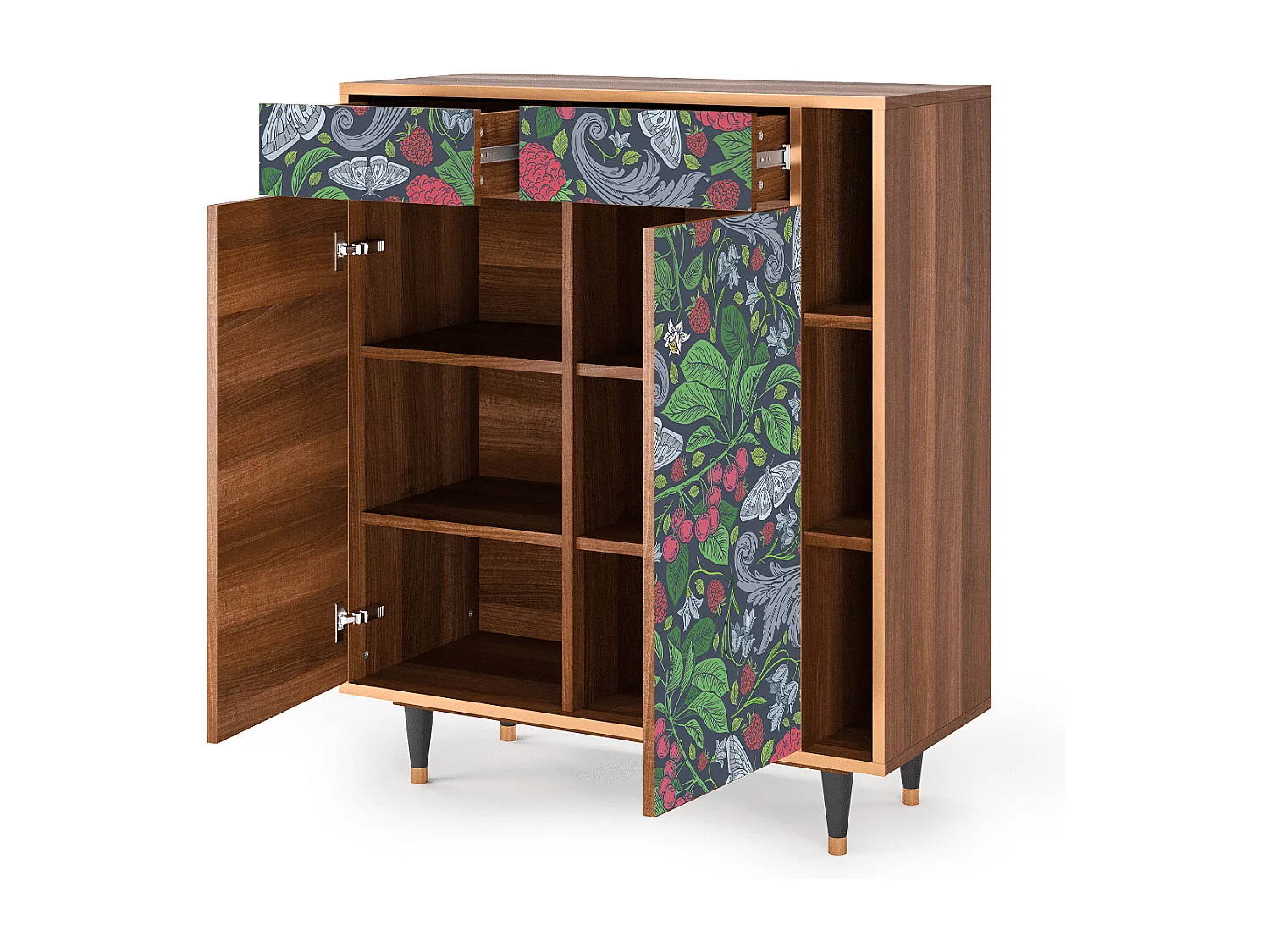 Credenza - 96х110х41 cm - BS6 - Summer Berries, Noce