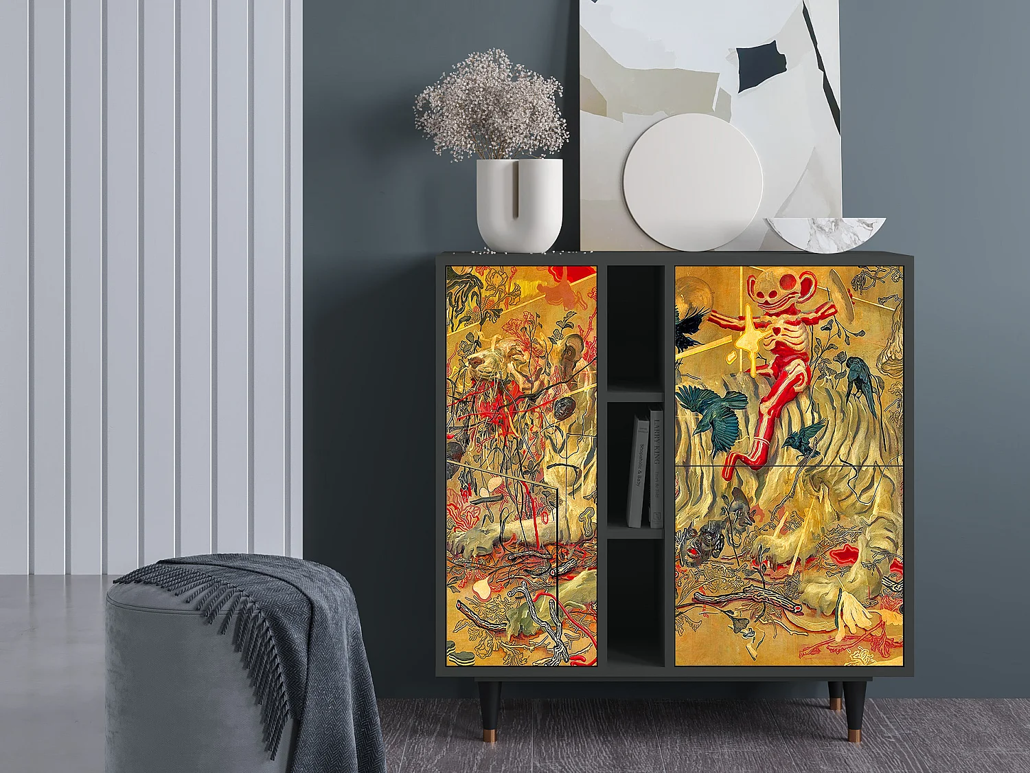 Aparador - 94х96х41 cm - BS5 - Blood by James Jean, Antracita