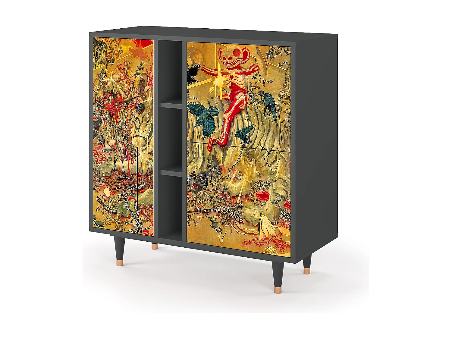 Aparador - 94х96х41 cm - BS5 - Blood by James Jean, Antracita