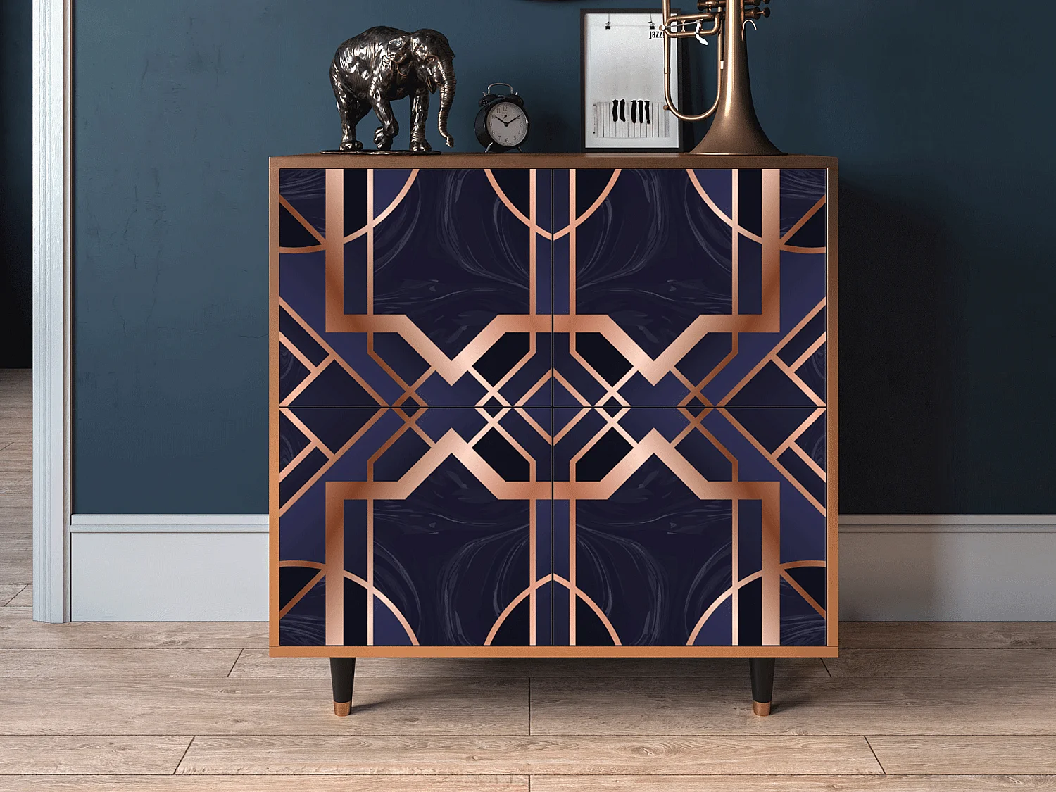 Buffet - 94x96x48 cm - BS3 - Purple Temple, Noyer