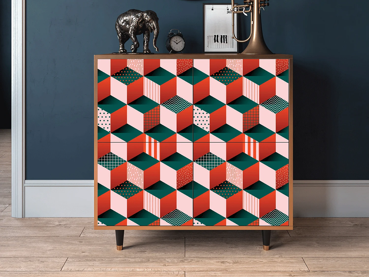 Buffet - 94x96x48 cm - BS3 - Pepsi-Cola, Noyer