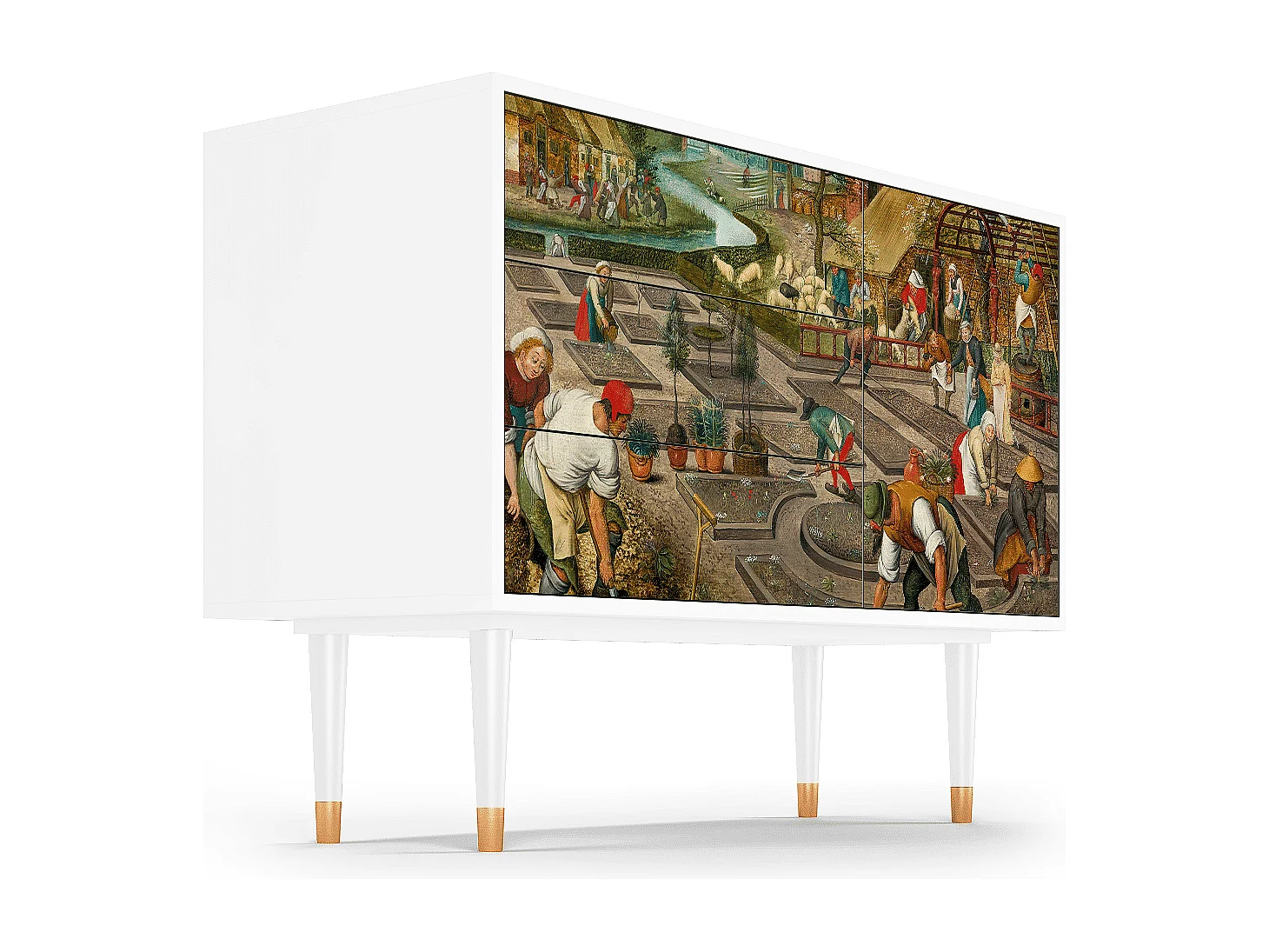 Kredens - 115х84х41 cm - S3 - The Younger - Spring, Biały