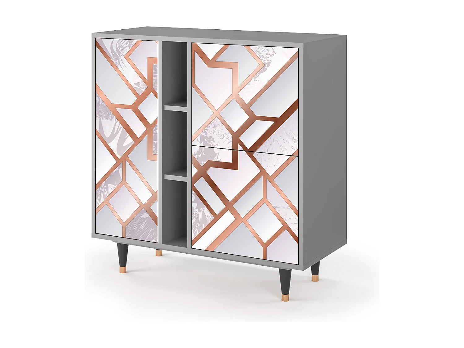 Kredens - 94х96х41 cm - BS5 - Pastel Fairytale, Szary