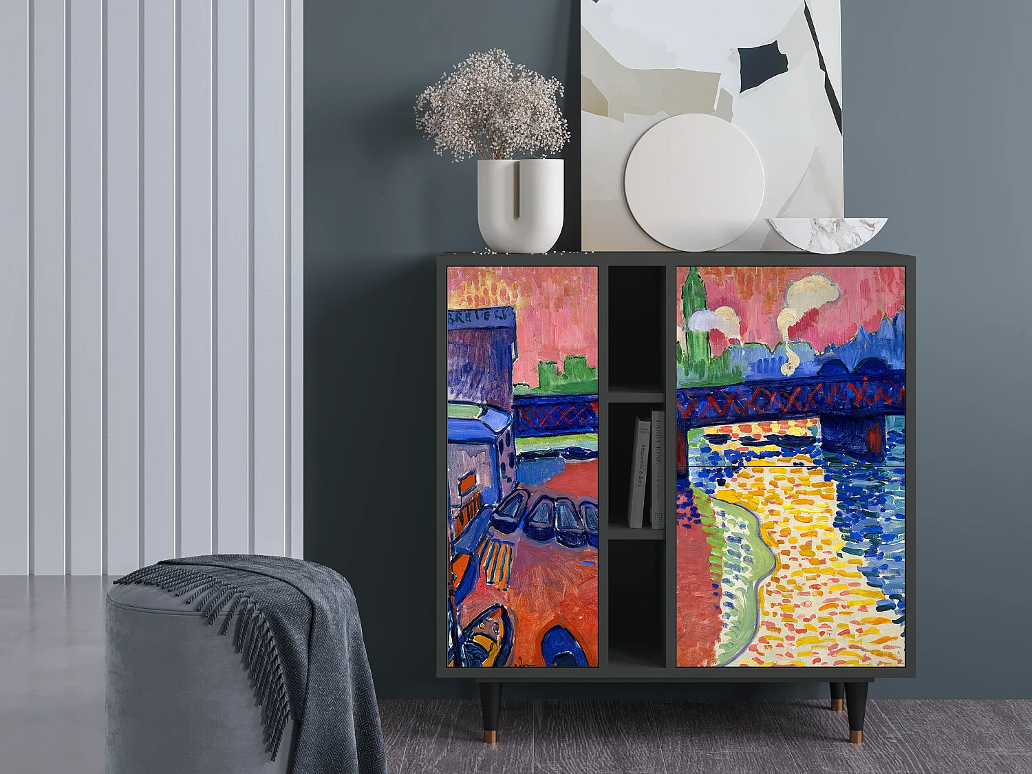 Aparador - 94х96х41 cm - BS5 - Charing Cross Bridge, Antracita