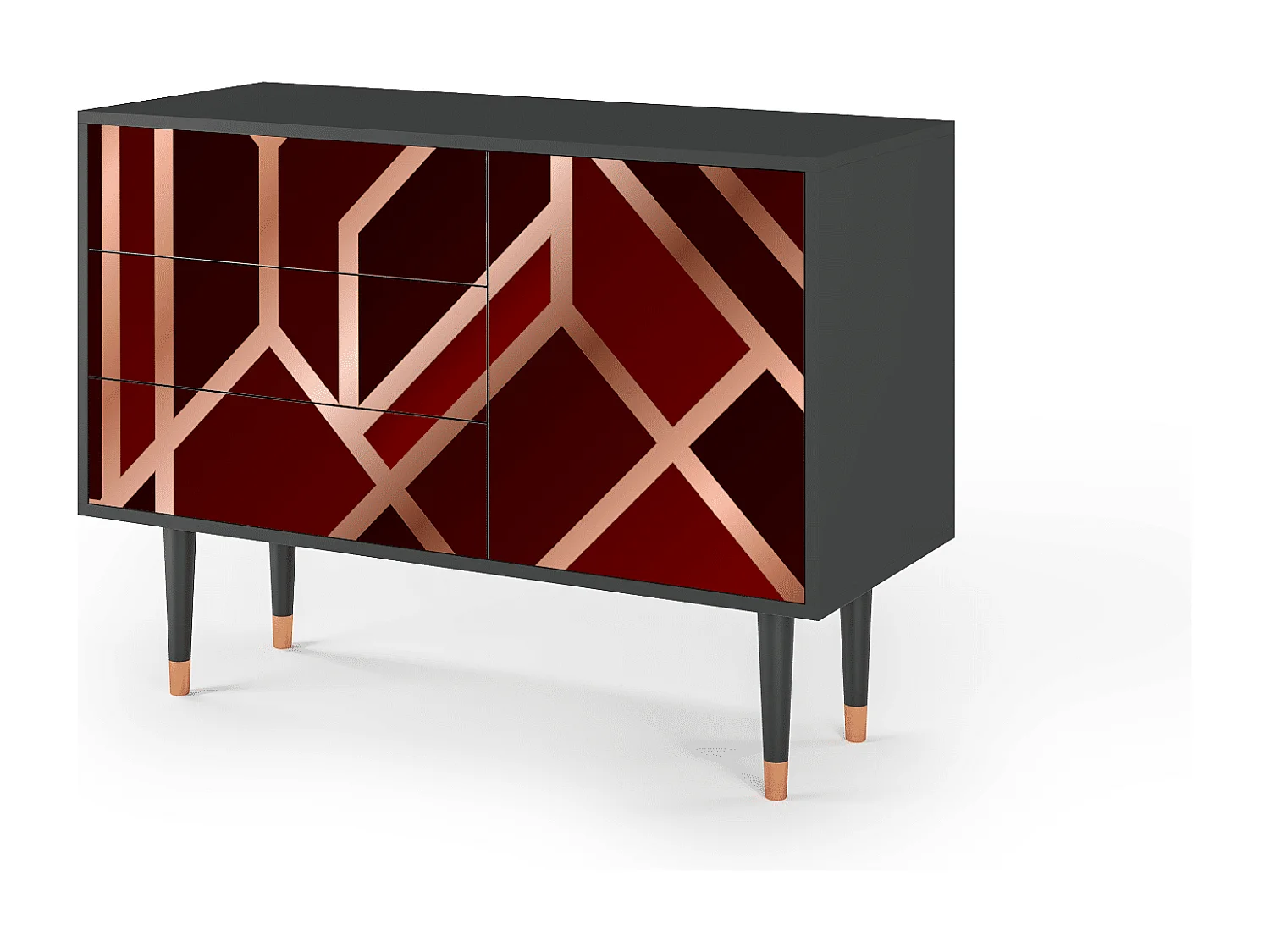 Dressoir - 115х84х41 cm - S3 - Velvet 1920's, Antraciet