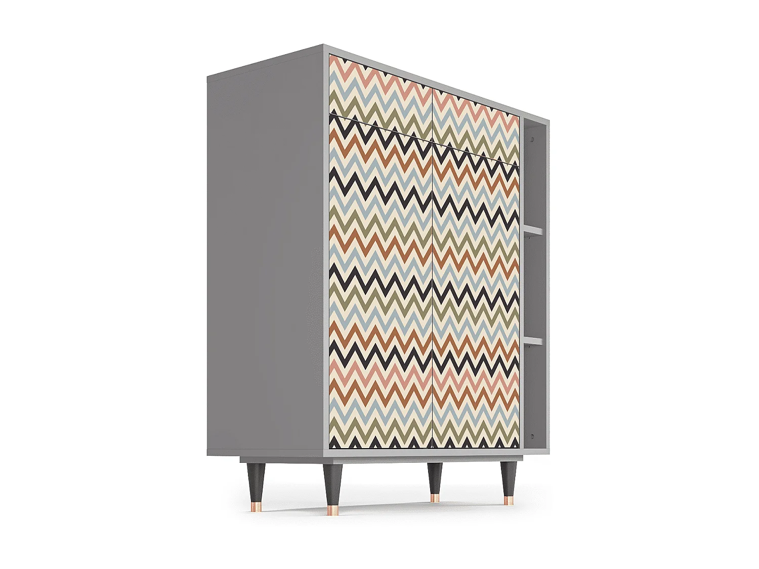 Buffet - 96х110х41 cm - BS6 - Bright Ripple, Gris