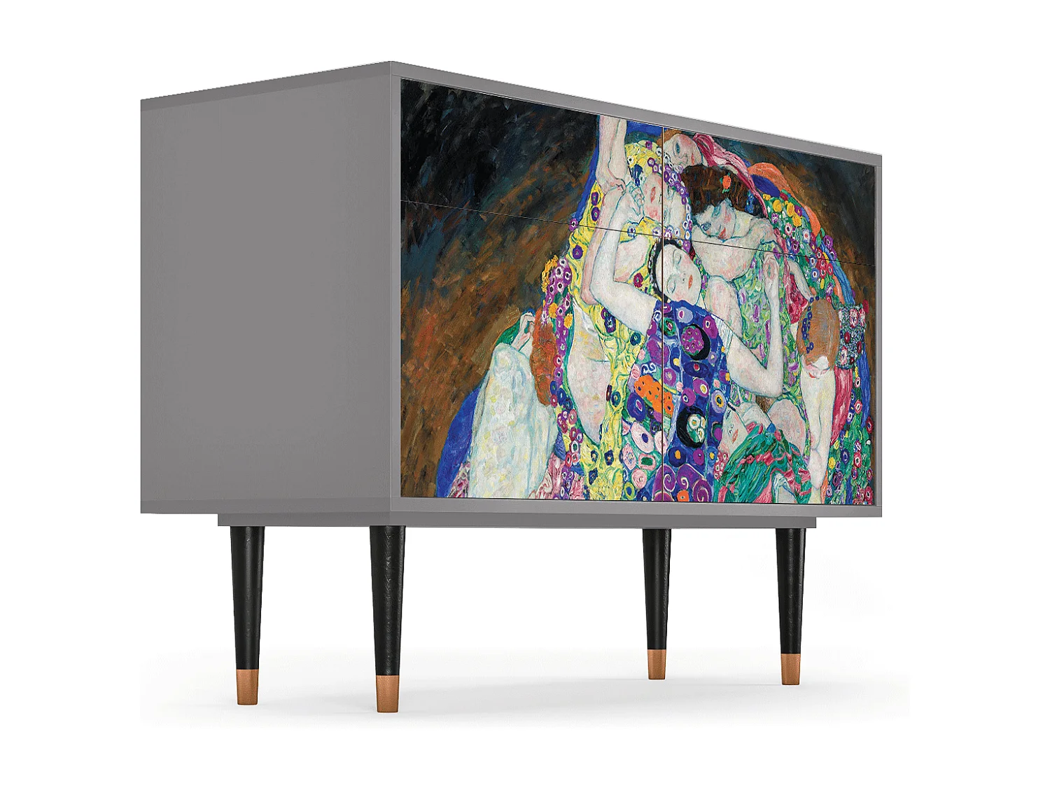 Kredens - 115x85x48 cm - BS4 - The Maiden by Klimt, Szary