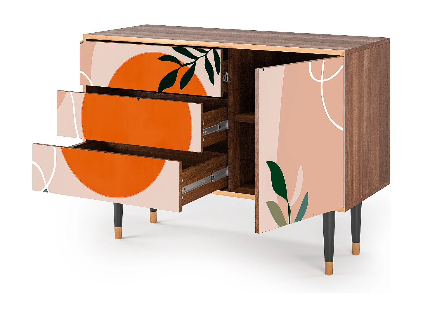 Credenza - 115х84х41 cm - S3 - Artwork, Noce