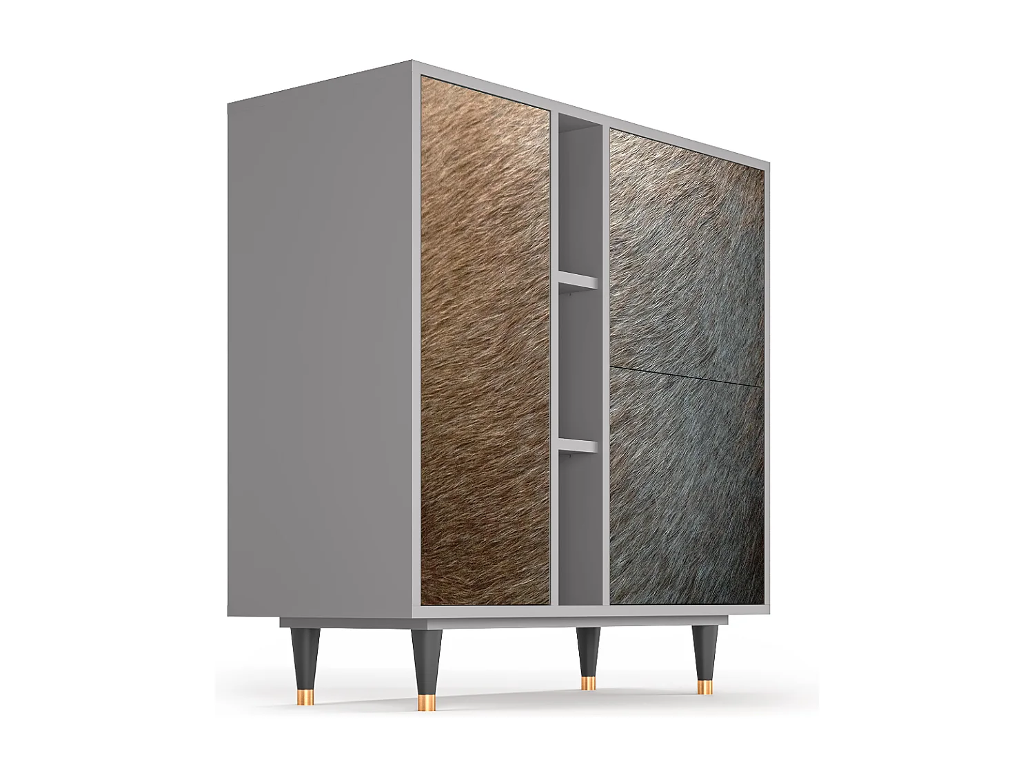 Sideboard - 94х96х41 cm - BS5 - Peanut Hair, Grau