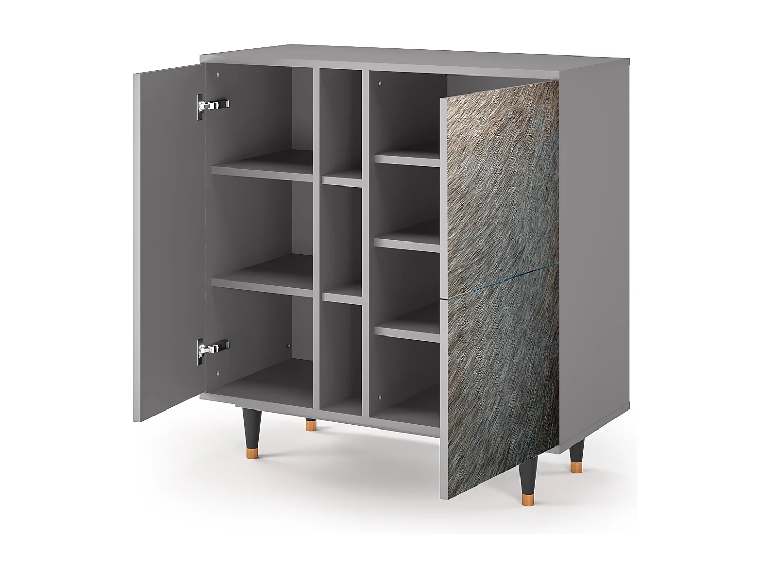 Sideboard - 94х96х41 cm - BS5 - Peanut Hair, Grau