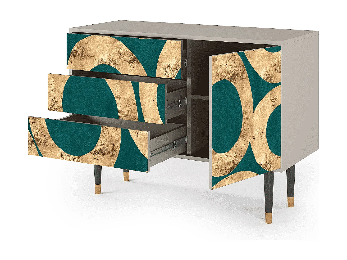 Kredens - 115х84х41 cm - S3 - Zircon Sphere, Piaskowy