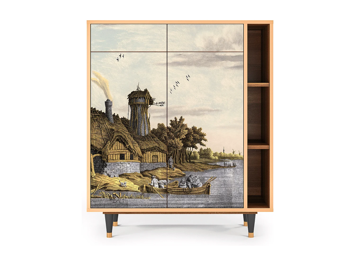 Buffet - 96х110х41 cm - BS6 - Mill along a River, Noyer