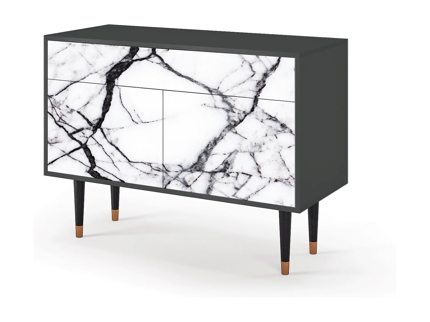 Buffet - 115x85x48 cm - BS4 - Raven Marble, Anthracite