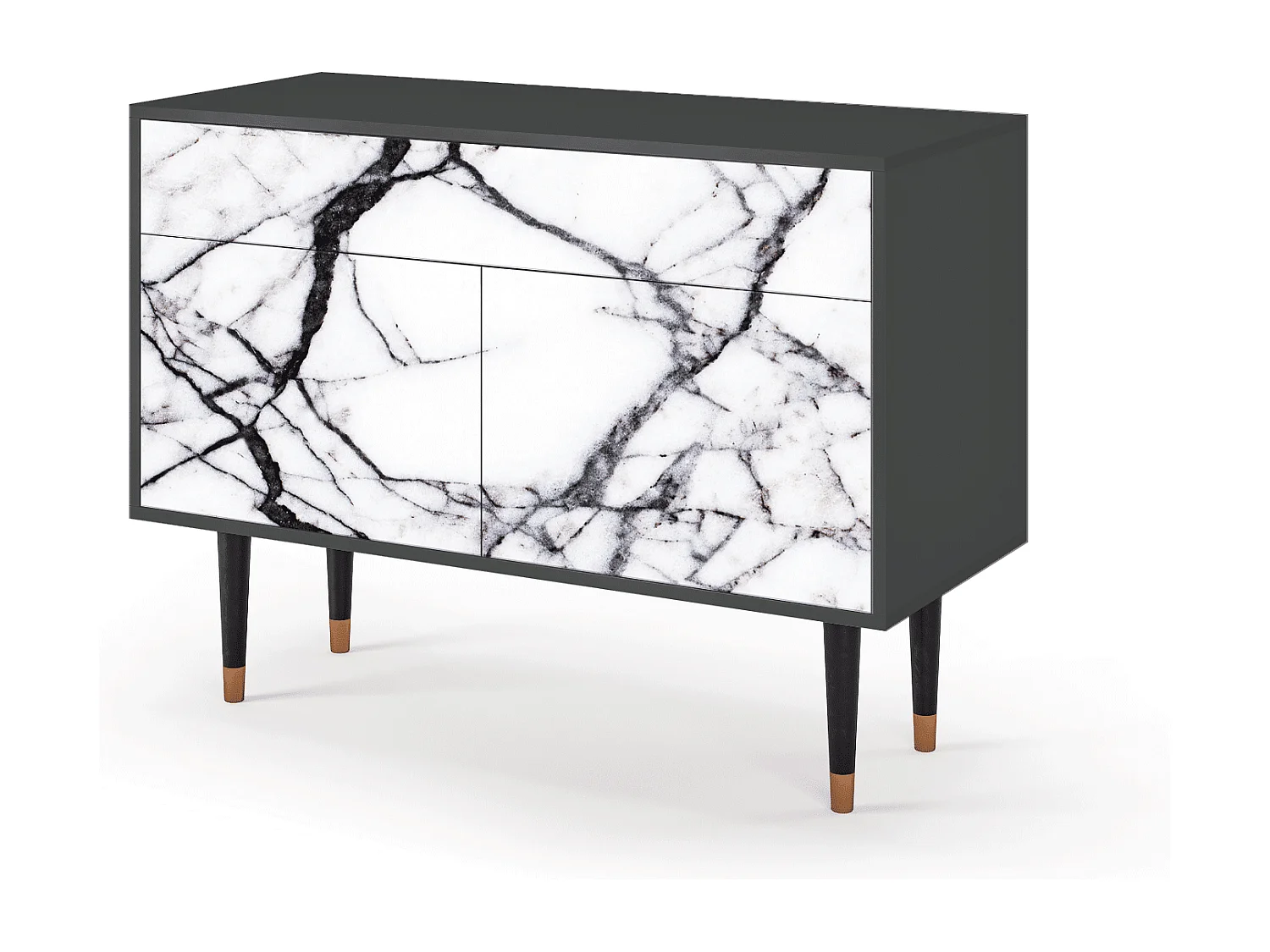Buffet - 115x85x48 cm - BS4 - Raven Marble, Anthracite