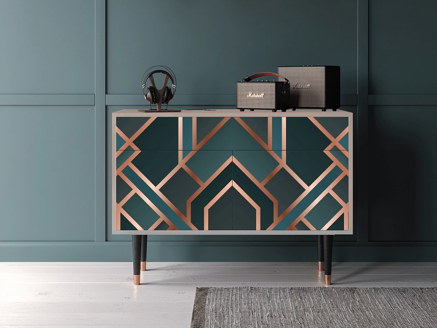 Buffet - 115x85x48 cm - BS4 - Bronze Crossroad, Latte