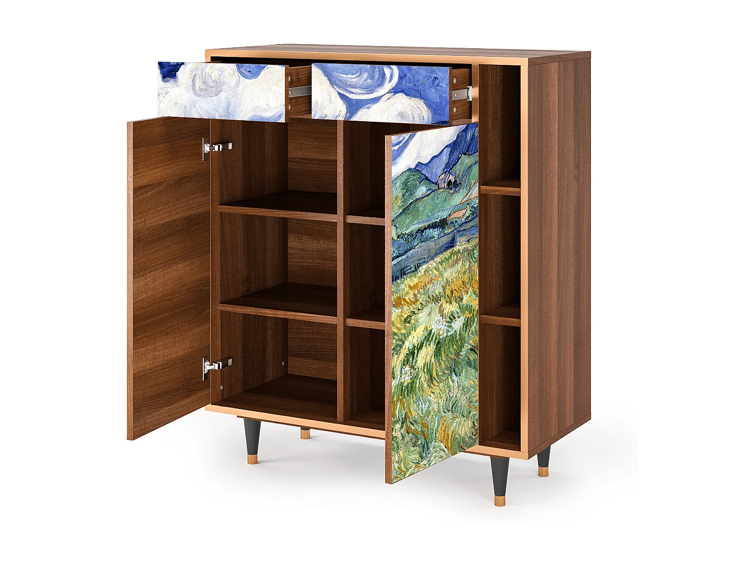 Buffet - 96х110х41 cm - BS6 - Landscape, Noyer