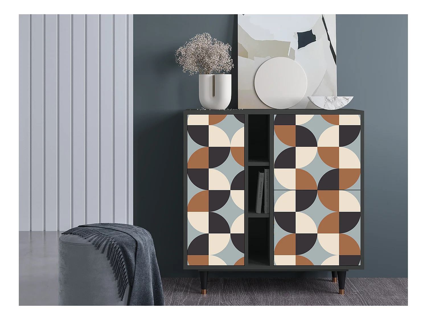 Sideboard - 94х96х41 cm - BS5 - Brown Sensation, Anthrazit