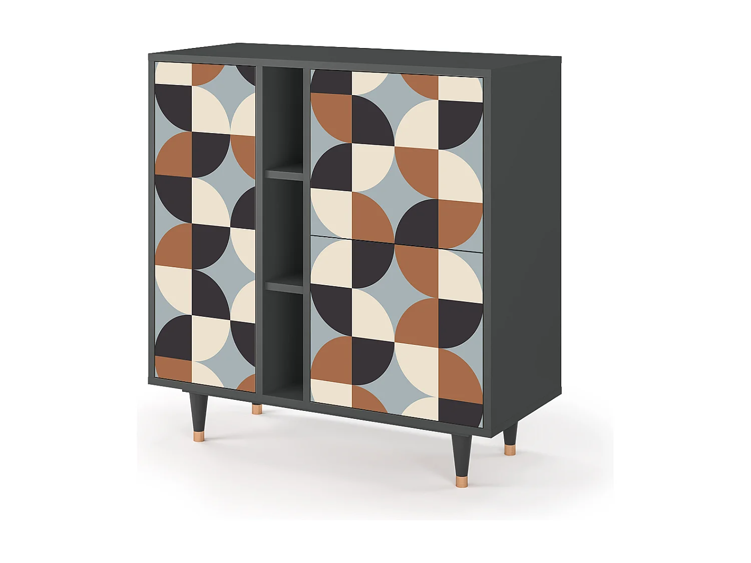 Dressoir - 94х96х41 cm - BS5 - Brown Sensation, Antraciet