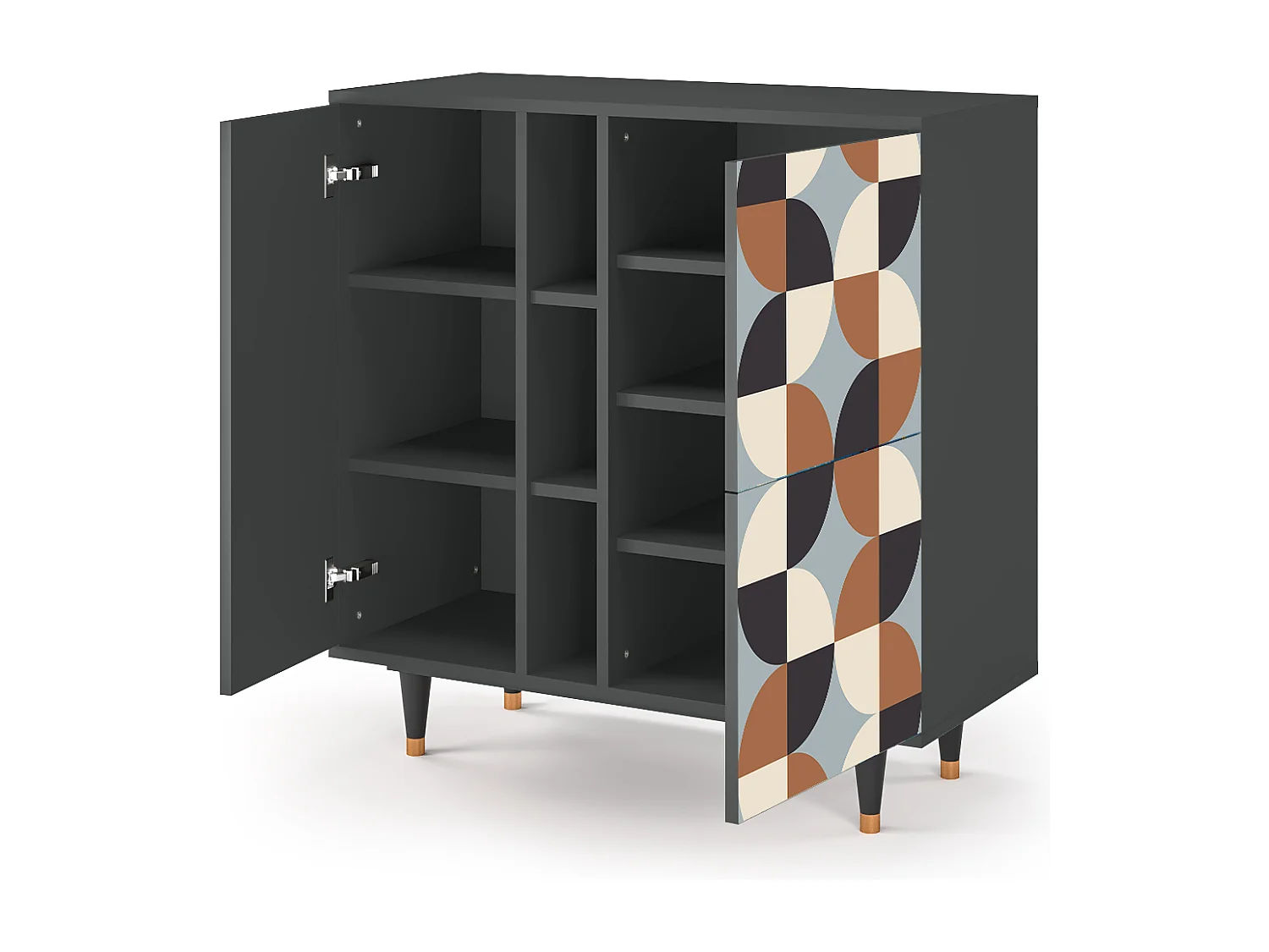 Dressoir - 94х96х41 cm - BS5 - Brown Sensation, Antraciet