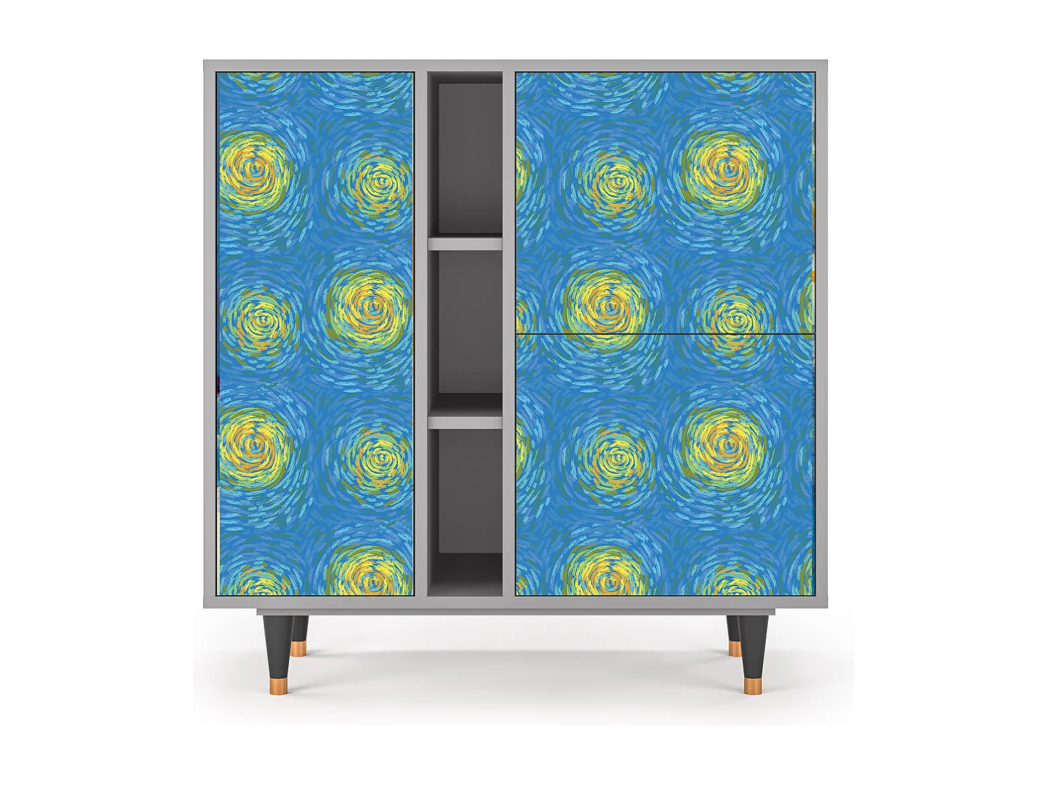 Aparador - 94х96х41 cm - BS5 - Van Gogh Lights, Gris