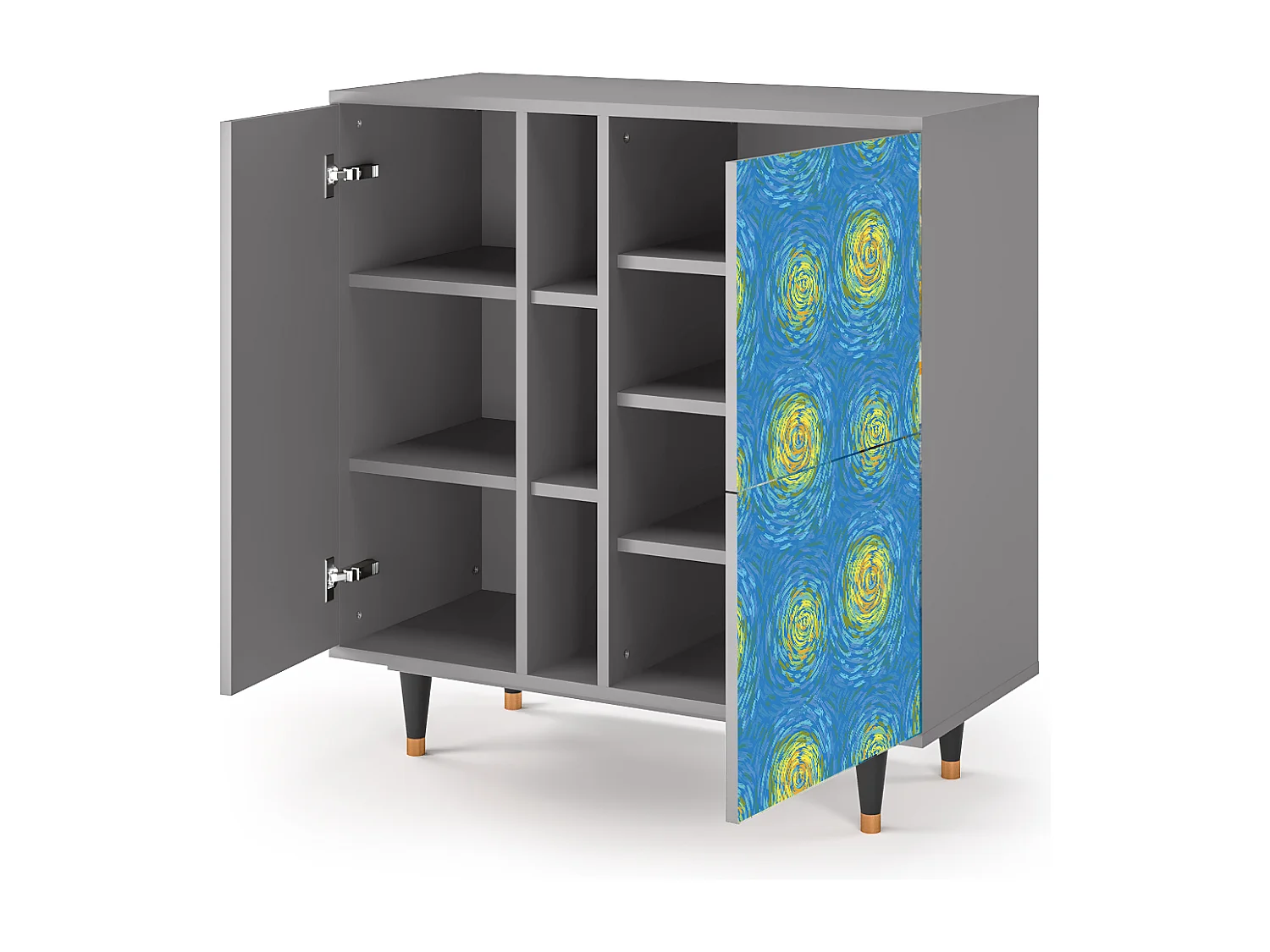 Aparador - 94х96х41 cm - BS5 - Van Gogh Lights, Gris