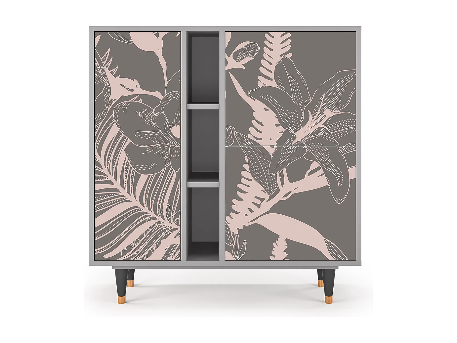 Sideboard - 94х96х41 cm - BS5 - Issabelline Flower, Grau