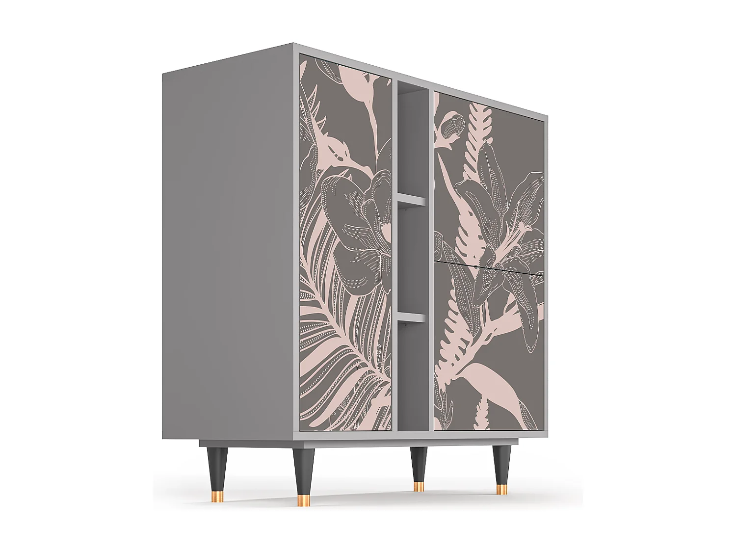 Sideboard - 94х96х41 cm - BS5 - Issabelline Flower, Grau