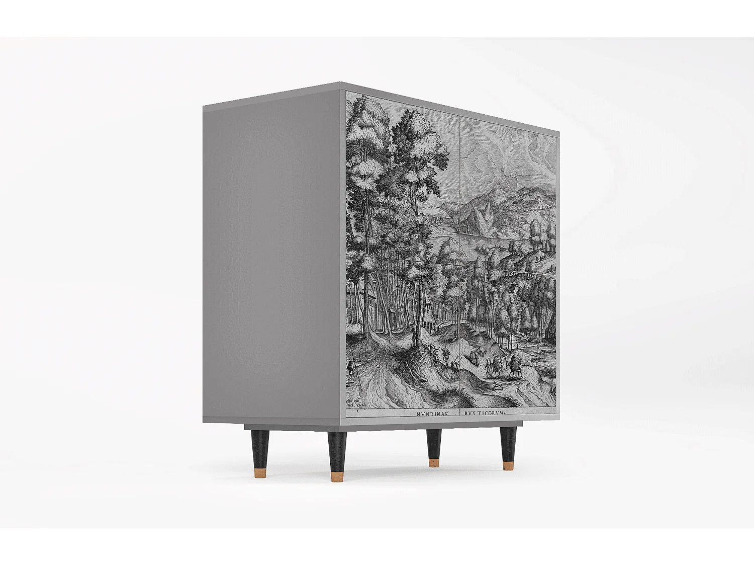 Dressoir - 94x96x48 cm - BS3 - Rusticorum, Grijs