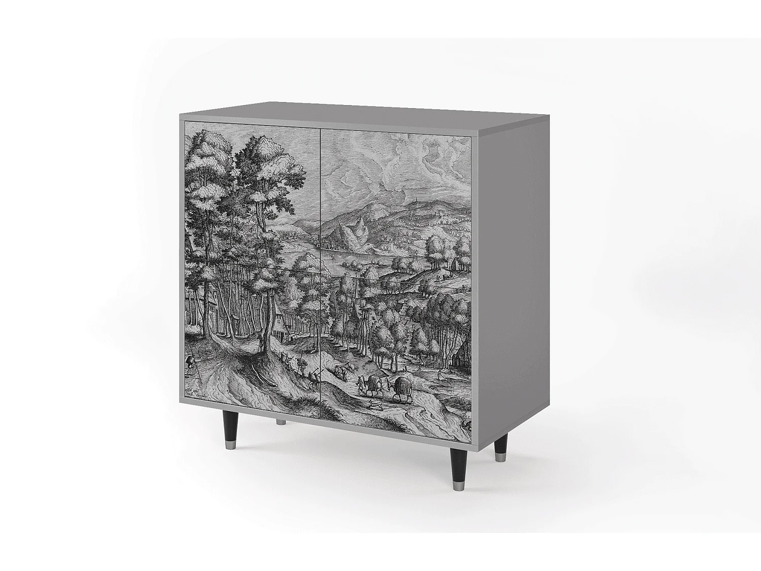 Credenza - 94x96x48 cm - BS3 - Rusticorum, Grigio