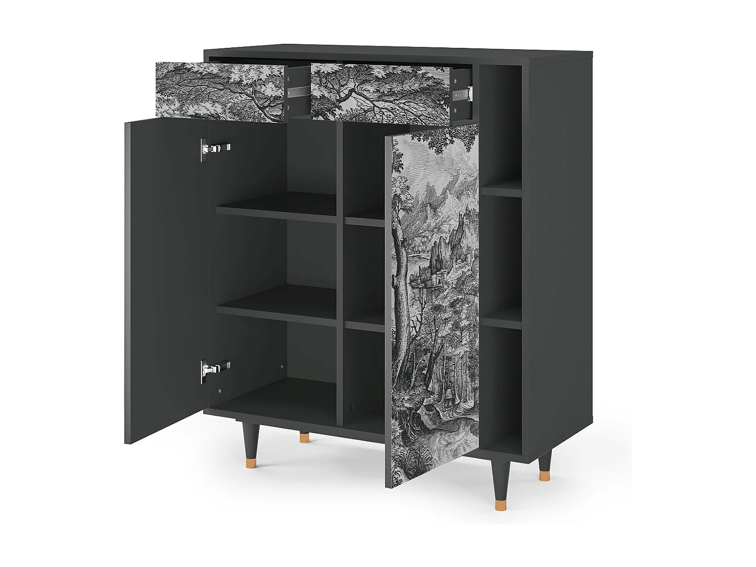 Buffet - 96х110х41 cm - BS6 - Milites Requiescentes, Anthracite