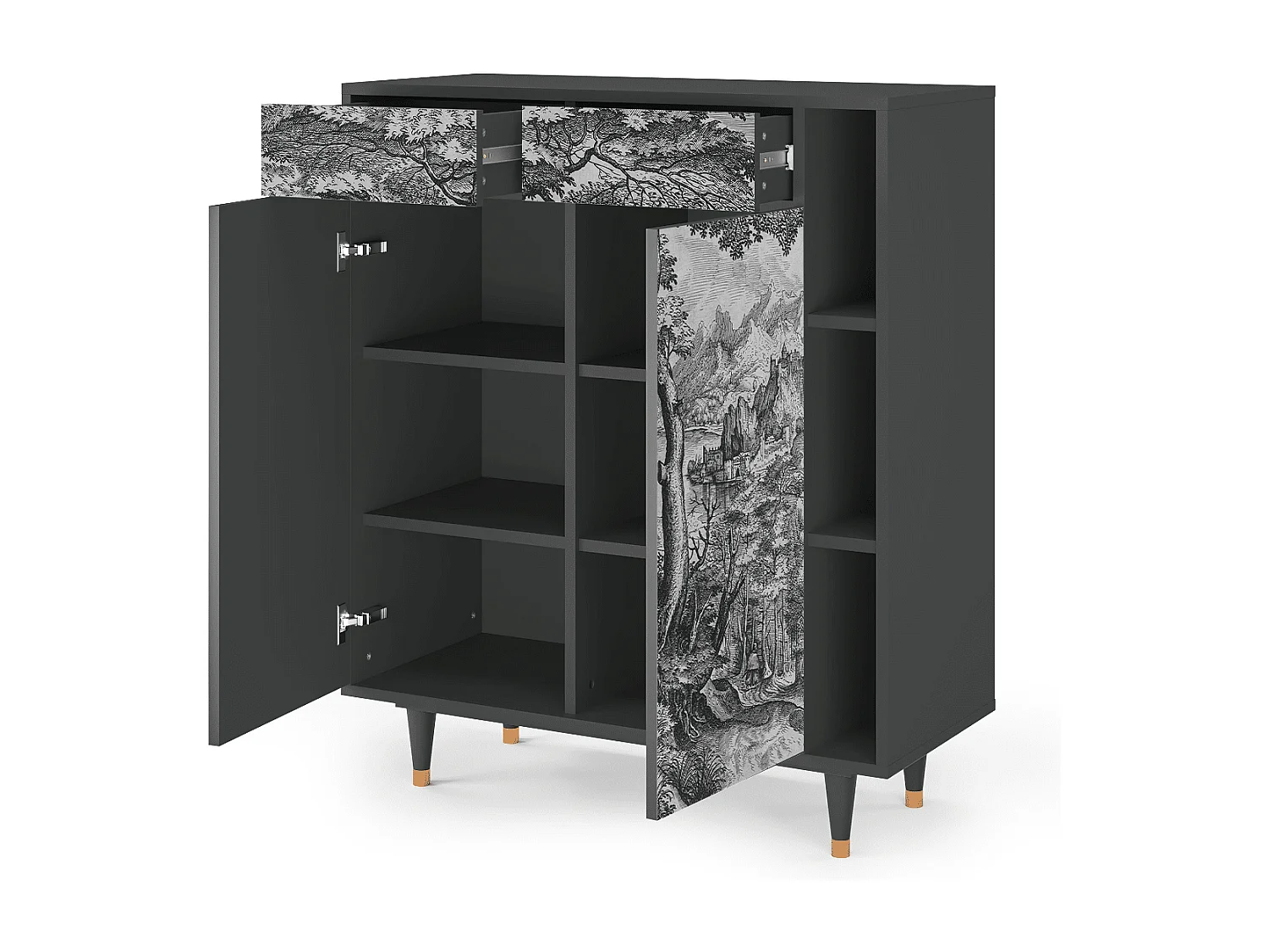 Buffet - 96х110х41 cm - BS6 - Milites Requiescentes, Anthracite