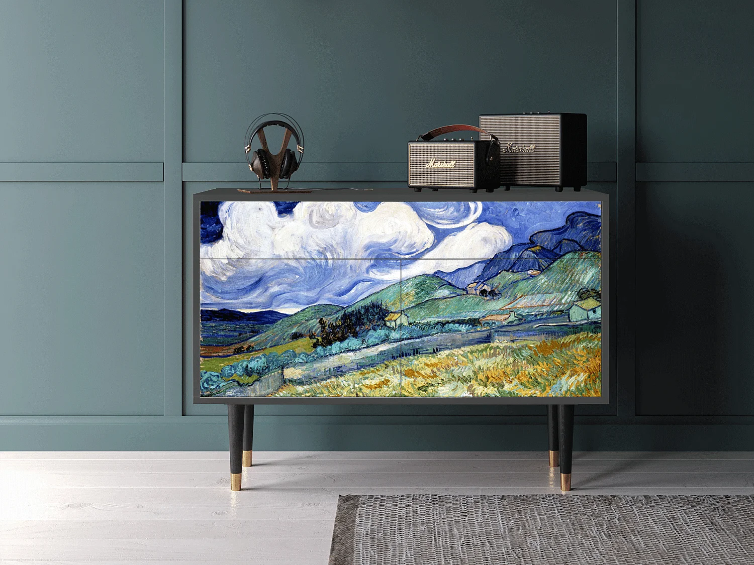 Buffet - 115x85x48 cm - BS4 - Landscape, Anthracite