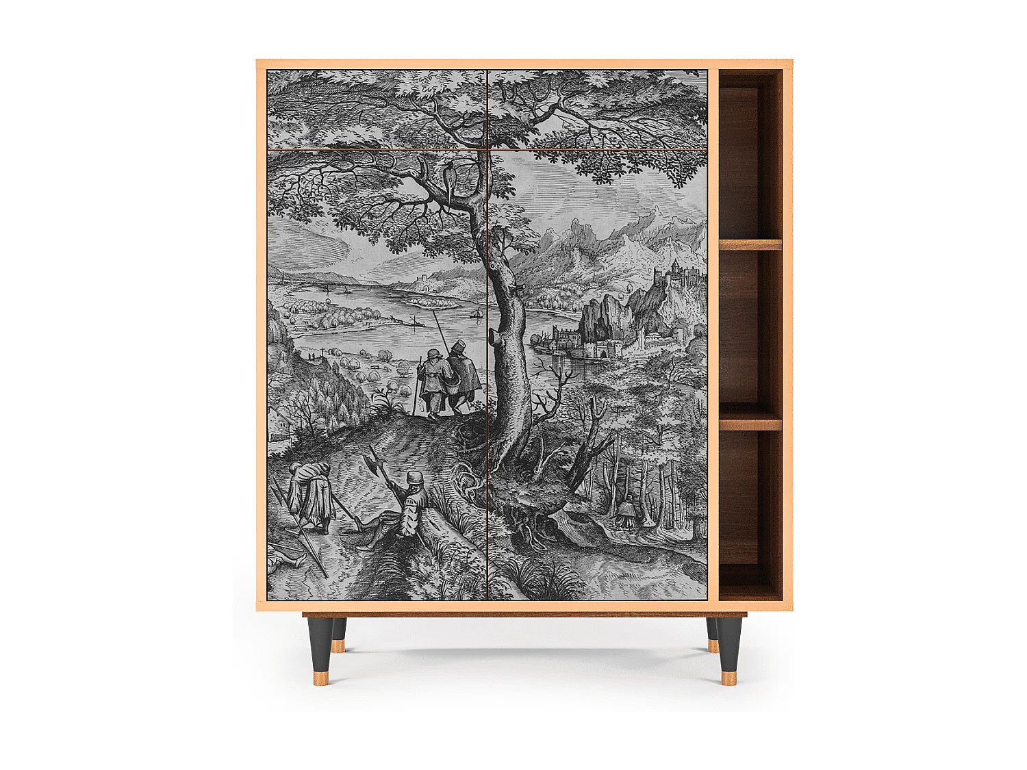 Buffet - 96х110х41 cm - BS6 - Milites Requiescentes, Noyer