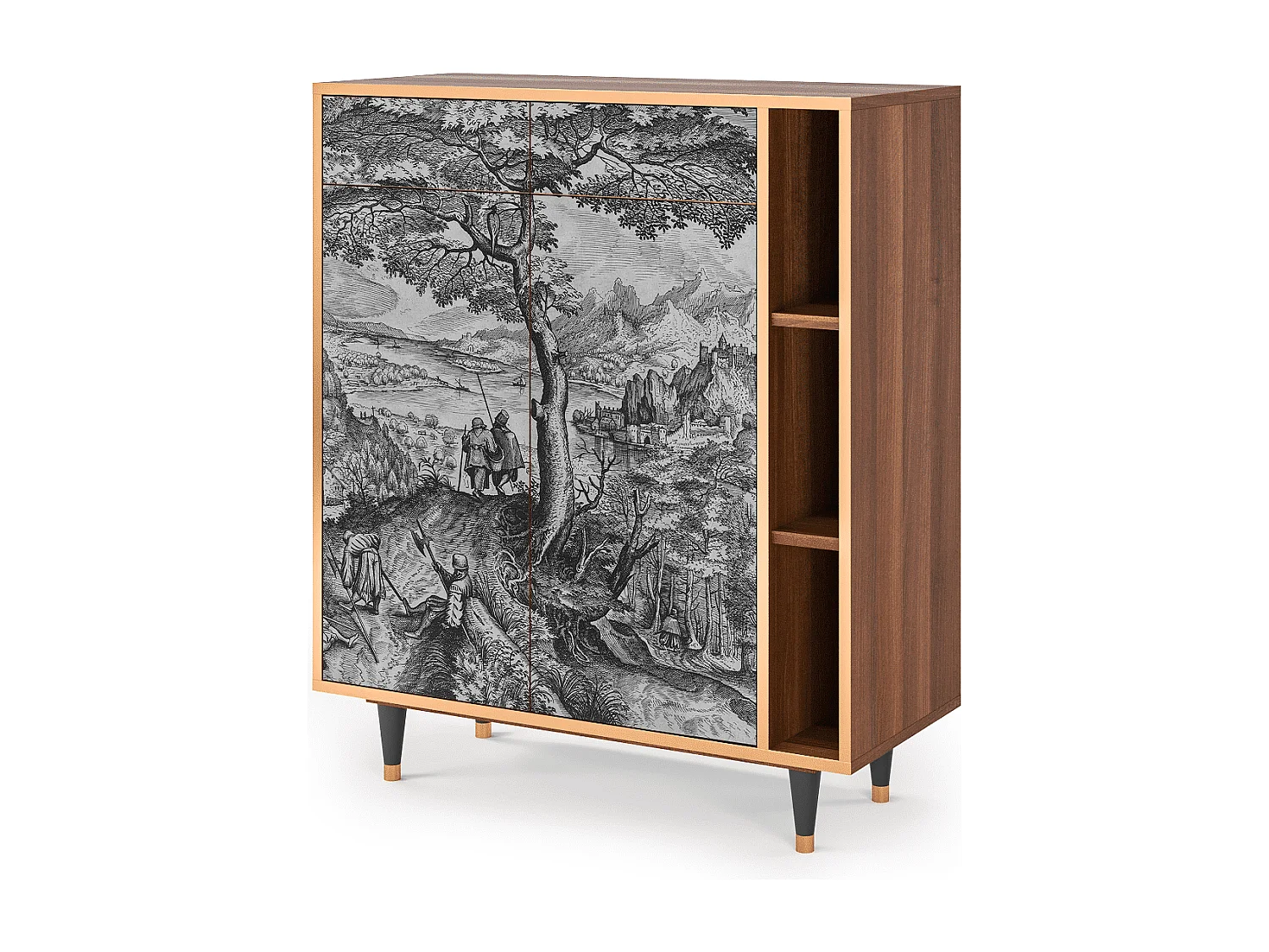 Buffet - 96х110х41 cm - BS6 - Milites Requiescentes, Noyer