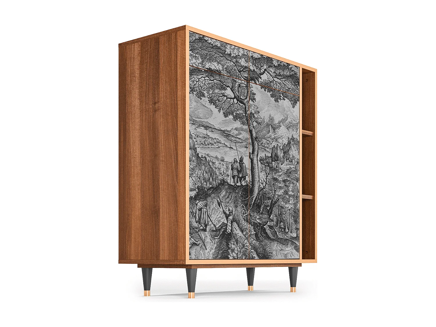 Buffet - 96х110х41 cm - BS6 - Milites Requiescentes, Noyer