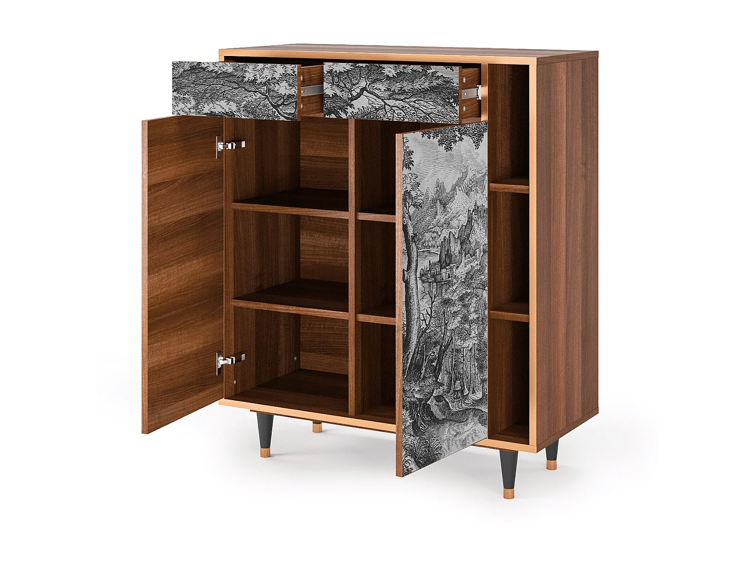 Buffet - 96х110х41 cm - BS6 - Milites Requiescentes, Noyer