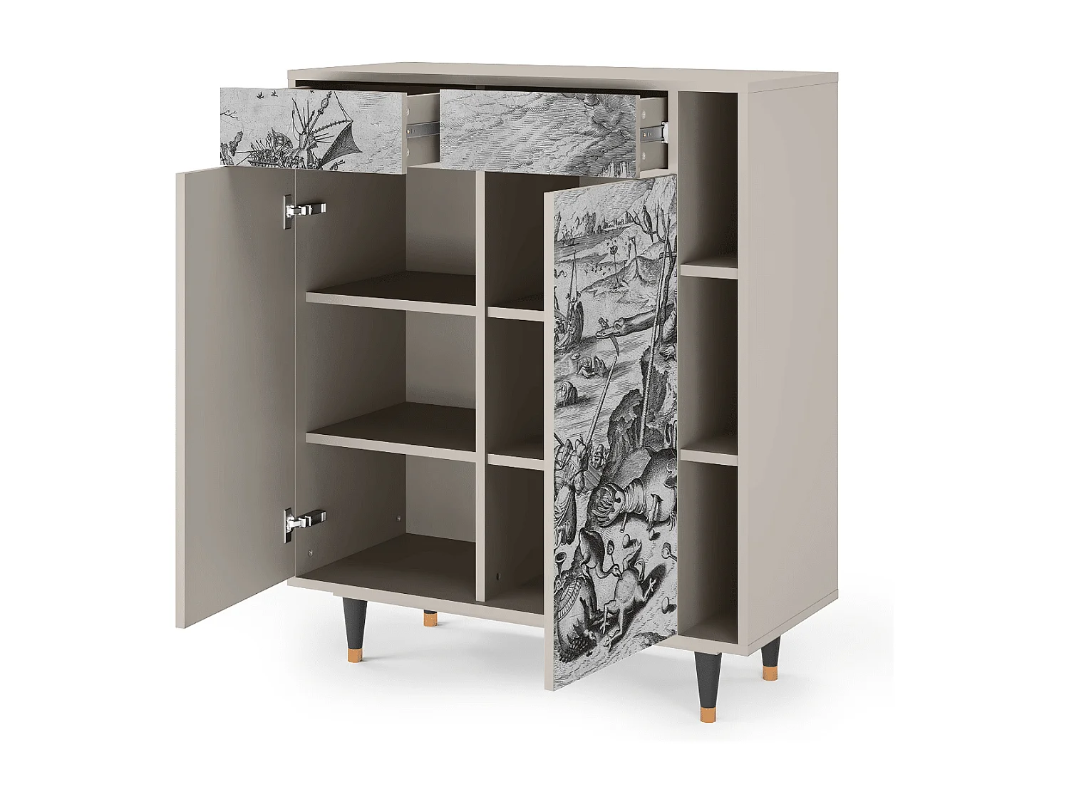 Kredens - 96х110х41 cm - BS6 - The Temptation, Piaskowy