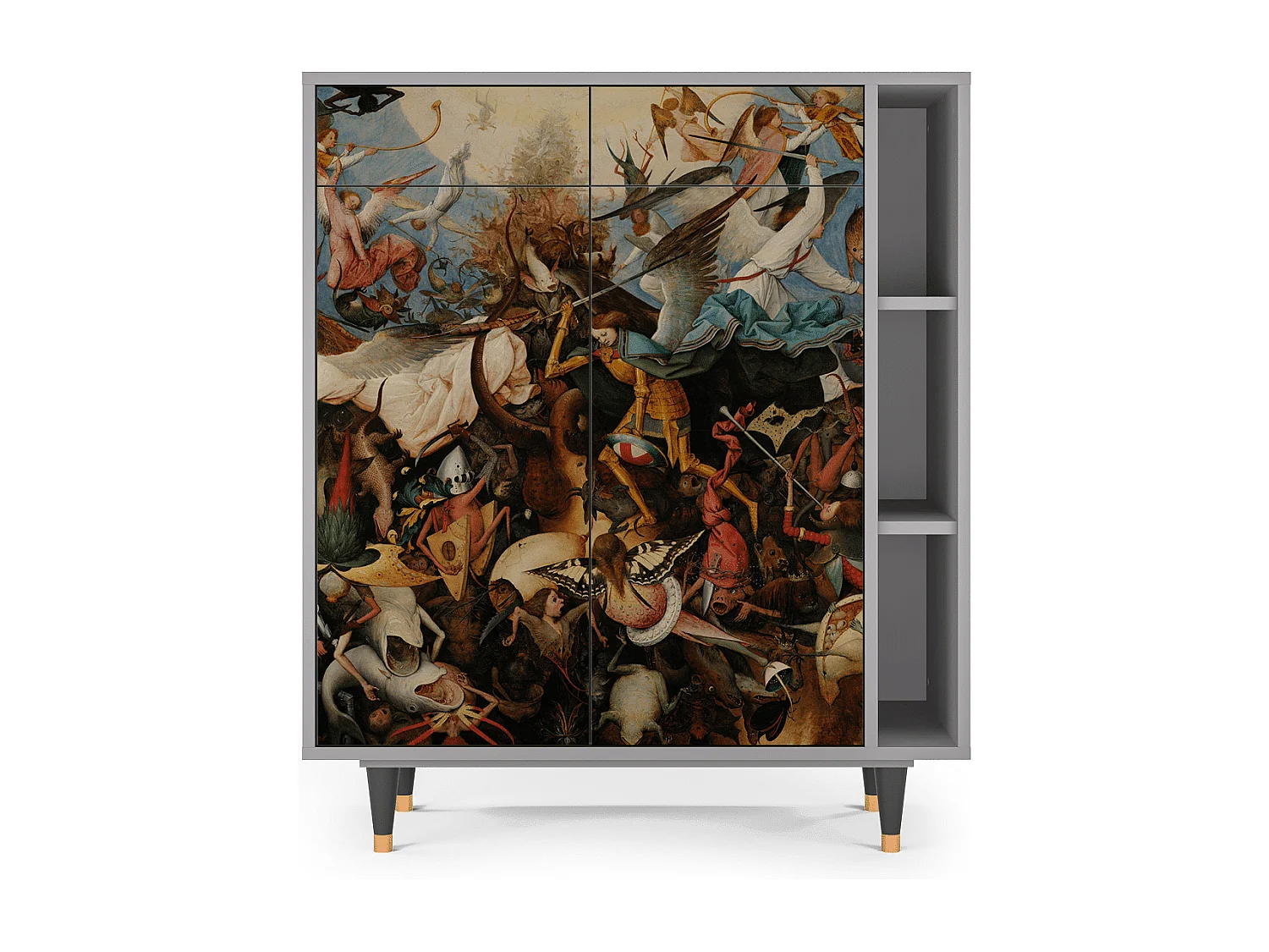 Kredens - 96х110х41 cm - BS6 - The Fall, Szary