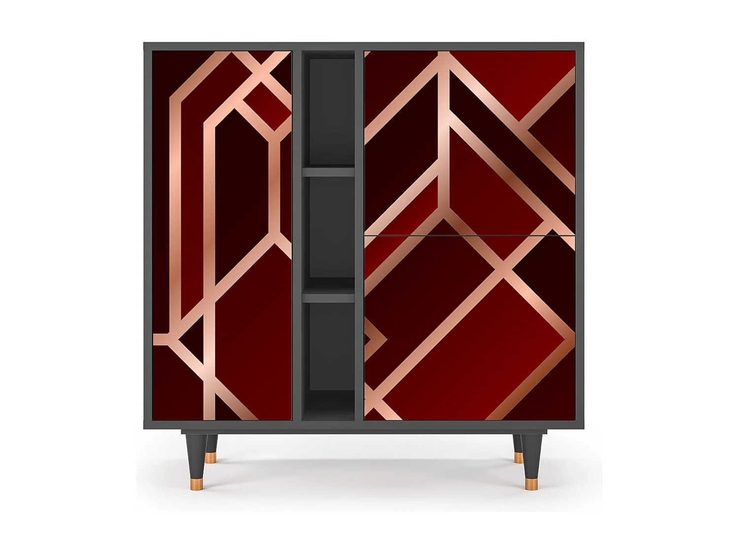 Kredens - 94х96х41 cm - BS5 - Velvet 1920's, Antracyt