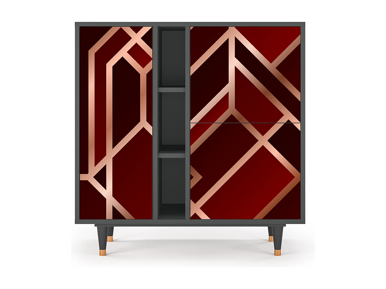 Kredens - 94х96х41 cm - BS5 - Velvet 1920's, Antracyt