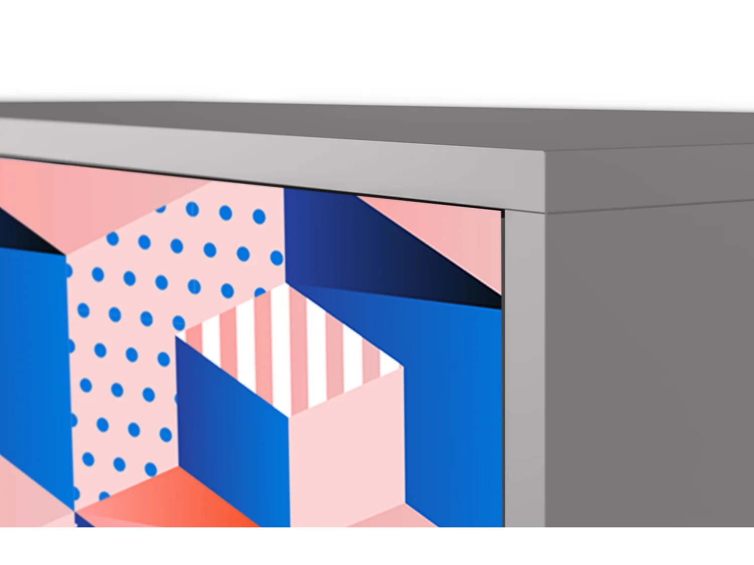 Buffet - 115х84х41 cm - S3 - Pinky Squares, Gris