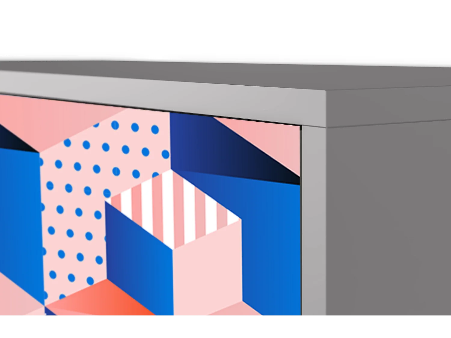 Credenza - 115х84х41 cm - S3 - Pinky Squares, Grigio