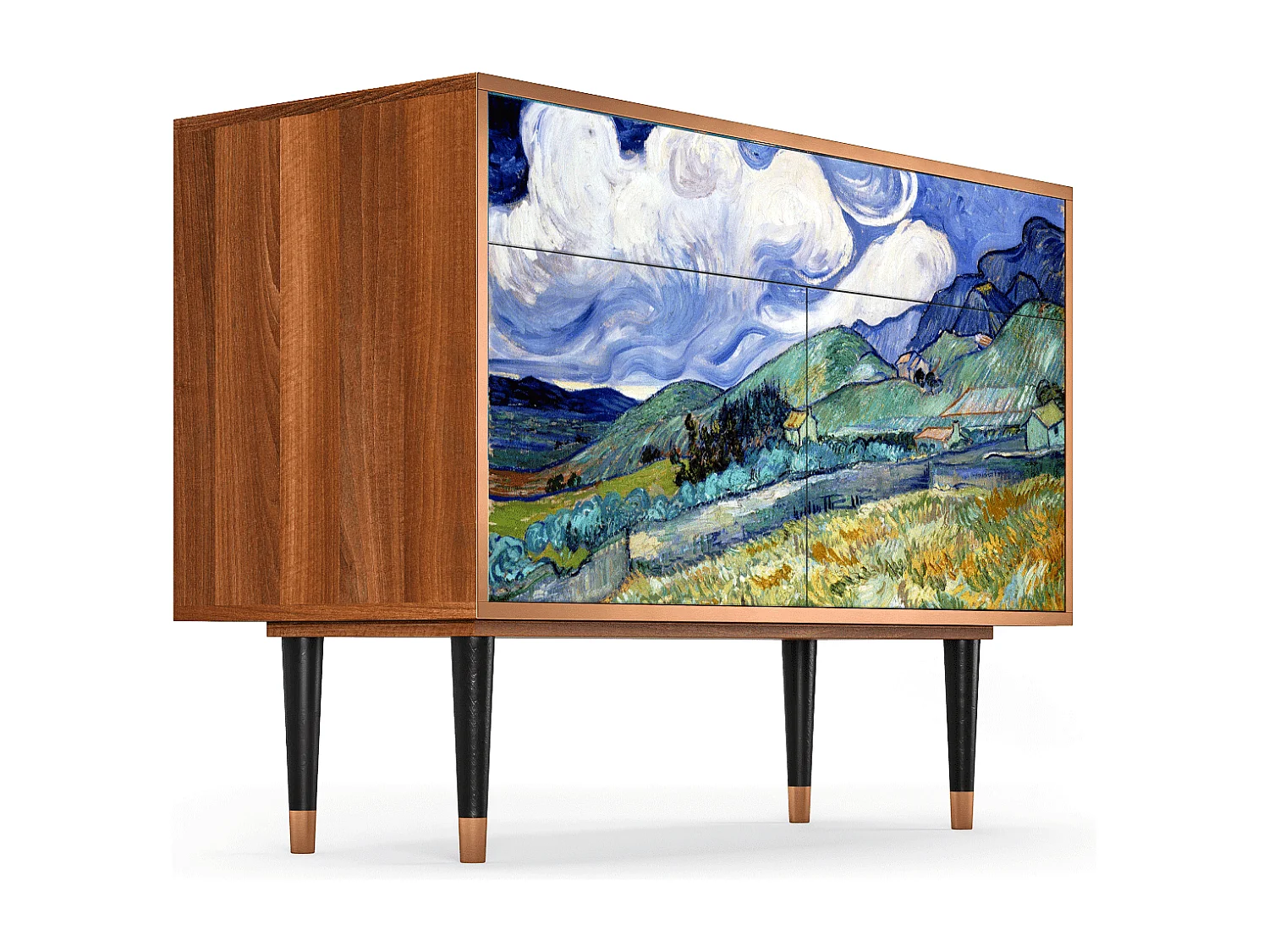Buffet - 115x85x48 cm - BS4 - Landscape, Noyer