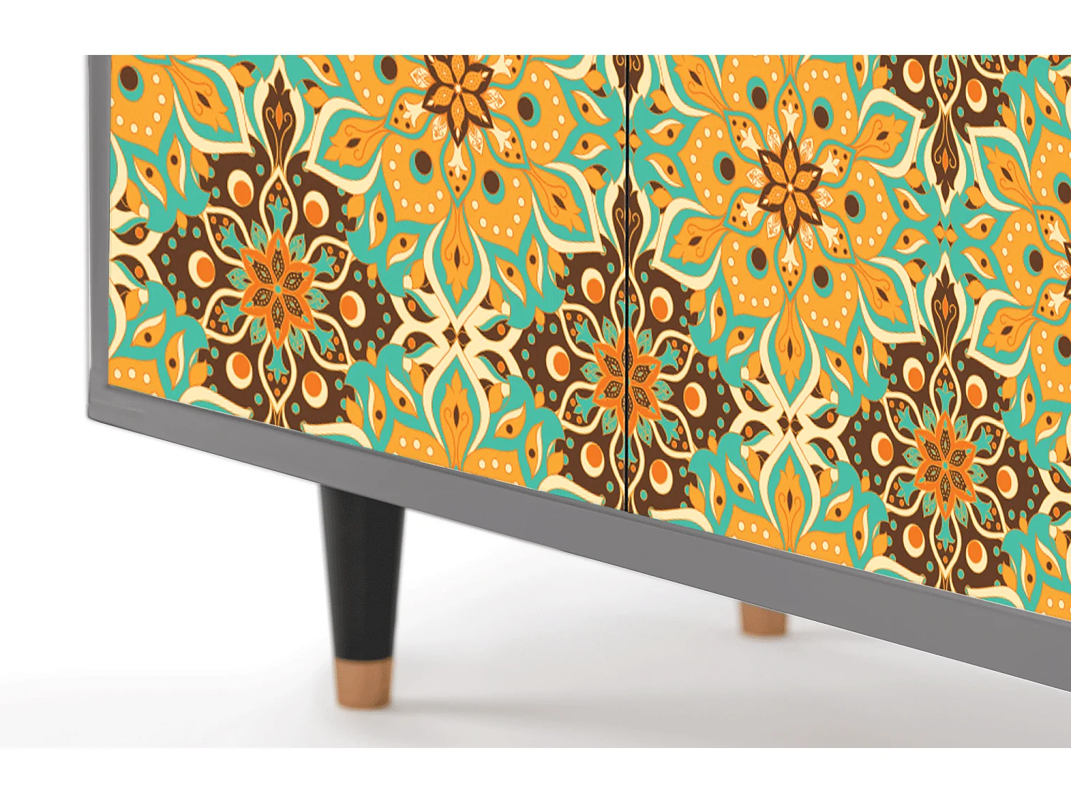 Kredens - 94x96x48 cm - BS3 - Indian Spices, Szary