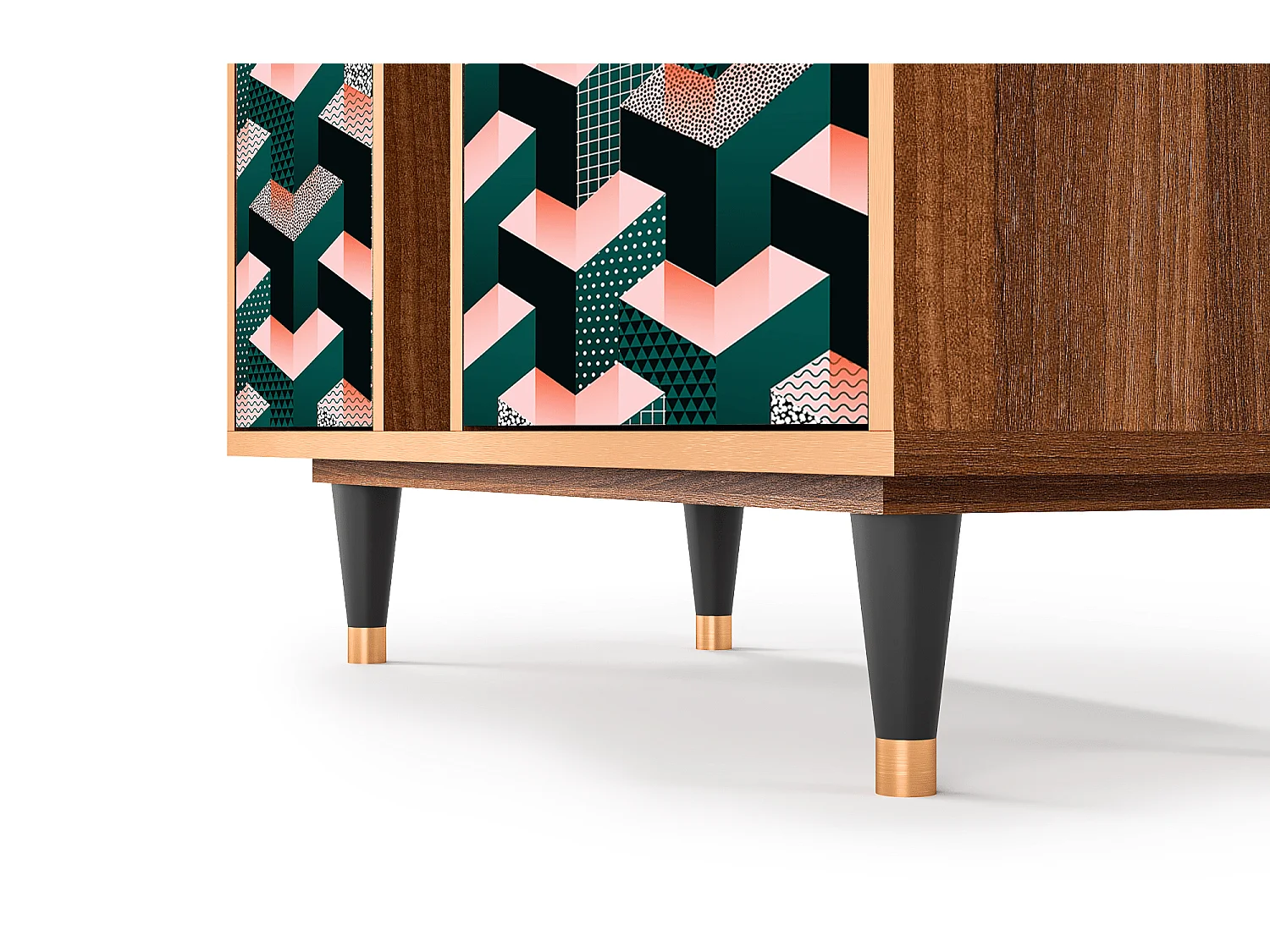 Dressoir - 94х96х41 cm - BS5 - Geometric Madness, Walnoot