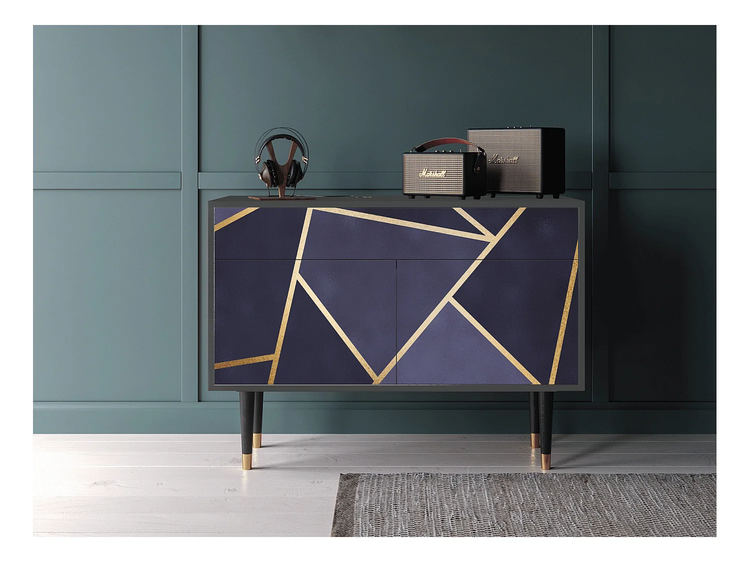 Kredens - 115x85x48 cm - BS4 - The Amethyst, Antracyt