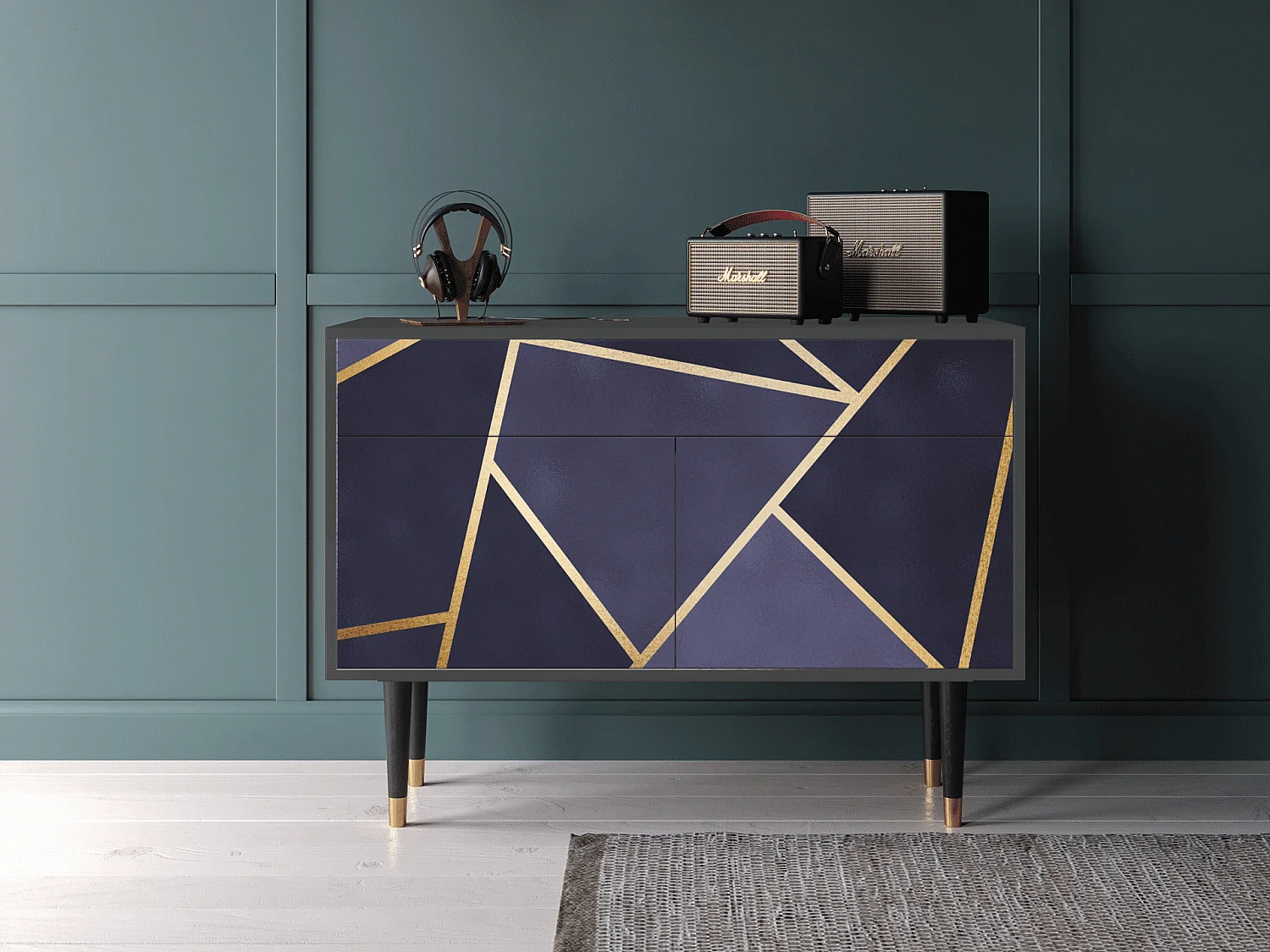 Kredens - 115x85x48 cm - BS4 - The Amethyst, Antracyt