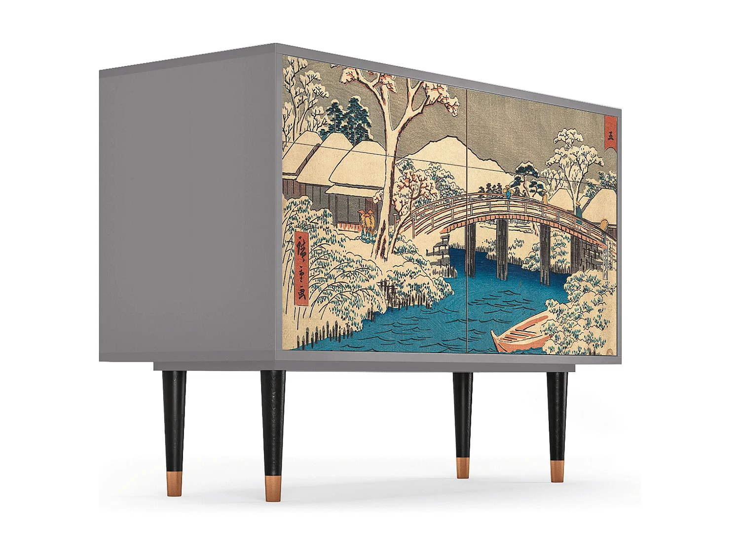 Buffet - 115x85x48 cm - BS4 - Katabira River, Gris