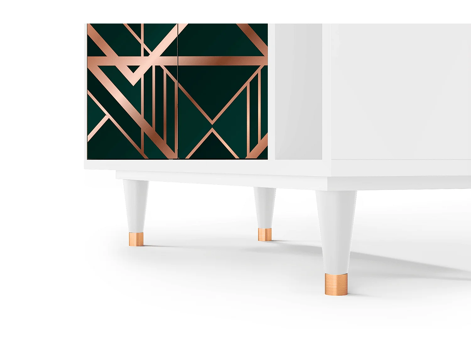 Kredens - 96х110х41 cm - BS6 - Emerald Gatsby, Biały