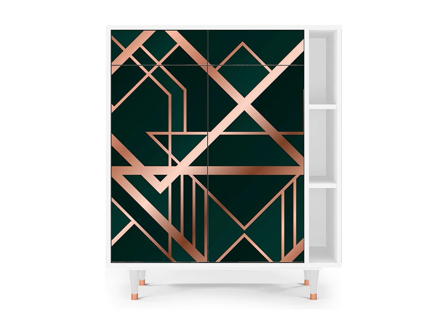 Kredens - 96х110х41 cm - BS6 - Emerald Gatsby, Biały